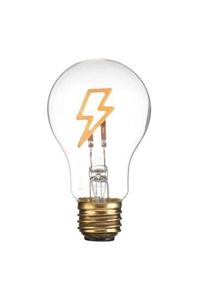 SHOPIENS Lampă LED decorativă în formă de bec cu model de fulgere Ø6x10cm