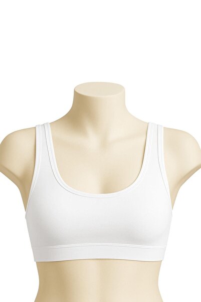 HAZEGO White Mı Emay 1817 Sports Bra with 6 Pads