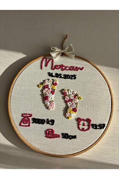 Tasarım El Emeği Bebek Doğum Panosu – İsim ve Bilgilerle Kişiselleştirilebilir