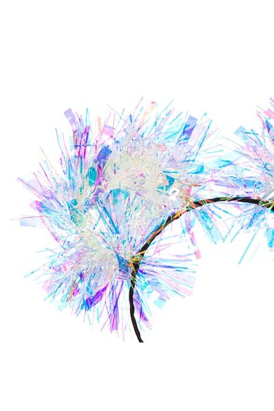 OEM Holographic Tinsel Ears Fancy Dress Hair Crown