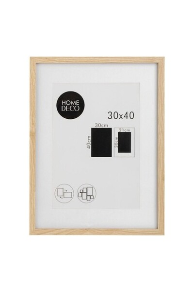 SHOPIENS Decorative Frame Wood MDF with Mat Glass 32x42cm for Photos