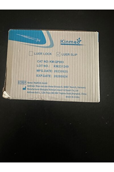 Kinmed 100 PCS Box - 1ml Syringe