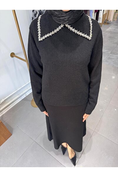 Cloche TAŞLI YAKALI TRİKO KAZAK