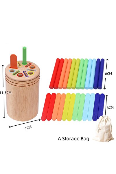 Choice3 L Flat stick Montessori Wooden Toys Color Sorting Fine Motor Toys Sha...