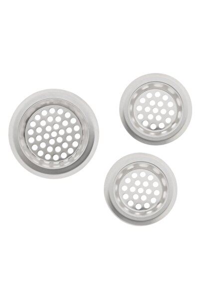 SHOPIENS Set of 3 Metal Strainers for Sink Shopiens®, Retain Hair and Food Re...