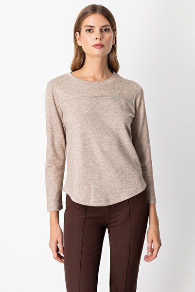 ON Zincir İşlemeli Sıfır Yaka Bluz