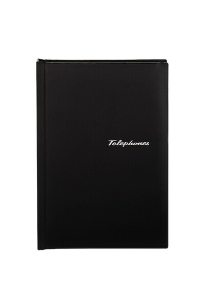 SHOPIENS Agenda Telefonica A5, Shopiens, Coperta Piele Artificiala, Neagra, I...