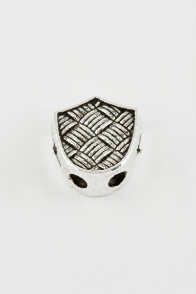 SiHako Nrzsnt Striped Prayer Beads Spacer 1 (133652) Piece - Silver Color