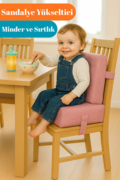 Dizanor Bebekler ve Çocuklar İçin Sandalye Yükseltici Mama Sandalyesi Minderi