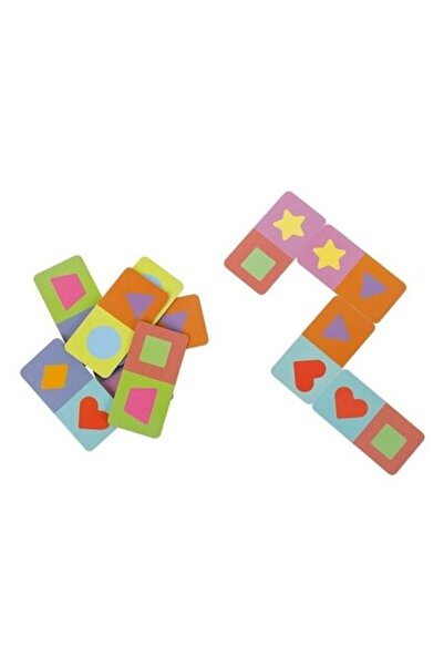 SHOPIENS Joc Domino cu cărți cu animale și forme geometrice, 28 de piese