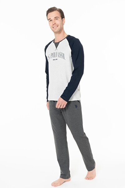 U.S. Polo Assn. Erkek Kışlık Ev Giyim Pijama Takım Alt Üst Pijama Takım