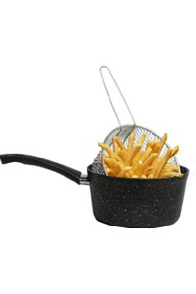 abnturk 18×8 cm Yüksek Kalite Granit Yanmaz Yapışmaz Sosluk Sütlük Derin Tava