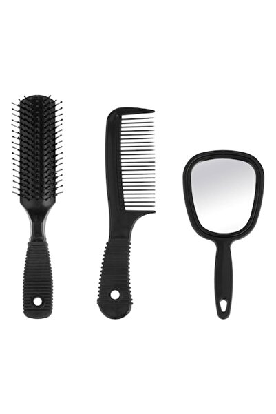 SHOPIENS Set Shopiens® cu pieptene, perie cu dinți groși și oglindă cu mâner ...