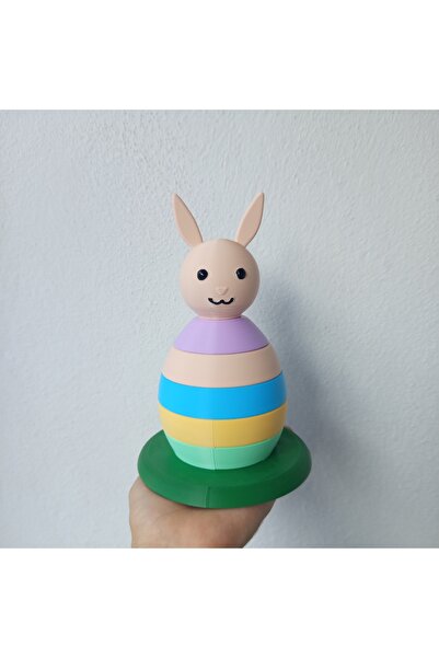 Bunny İstifleme Oyuncağı 2+ Yaşındaki Erkek ve Kız Çocukları için uygun Eğitici İstifleme Oyuncağı