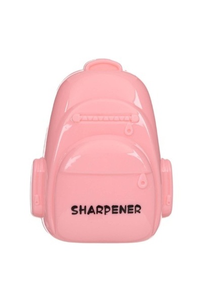 SHOPIENS Ascuțitoare cu două lame în formă de rucsac, roz, 7 cm