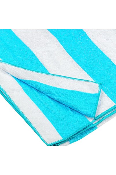 SHOPIENS Beach towel Shopiens®, turquoise stripes, microfiber, 75 x 150 cm