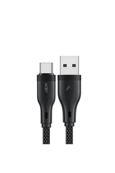 Acefast USB to Type-C Data Cable, 3A Acefast, C8-04, Black, 1.2m