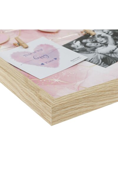 SHOPIENS Photo Frame Shopiens® with 7 Wooden Clips and LED Lights, 42 x 32 cm