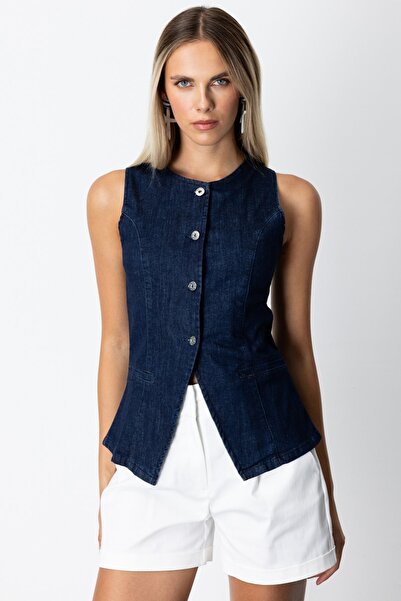 Mi Pret a Porter Mi Düğme Detaylı Yelek