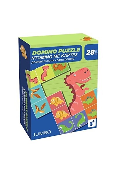 SHOPIENS Joc Domino Society cu cărți și forme de dinozauri Shopiens®, 28 de p...