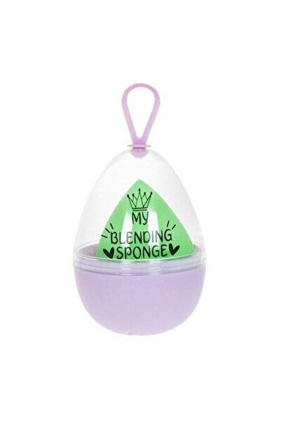SHOPIENS Set Makeup Sponge Drop Green with Perforated Lilac Case 5x7cm
