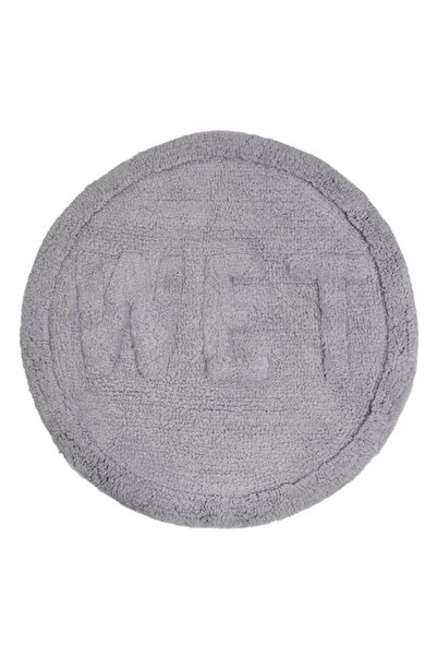 OEM Round grey cotton bath mat