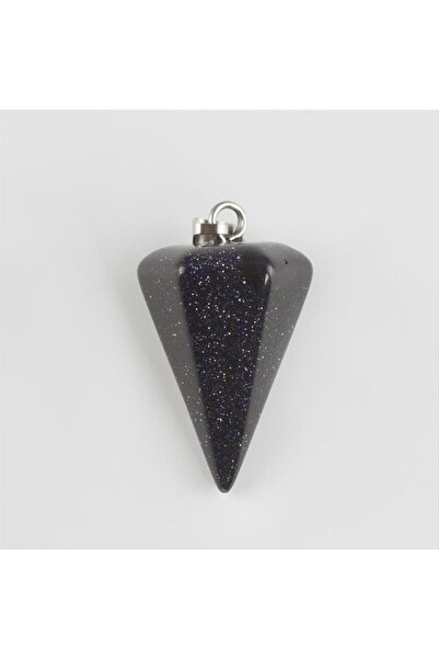 ZERO LAND قلادة من الحجر الطبيعي من MSA-SHOP باللون الأزرق الداكن - أزرق داكن