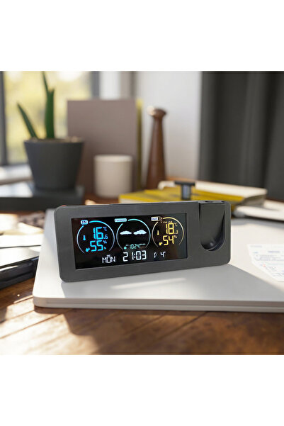 OEM Cozevdnt projection clock, digital, adjustable lighting, temperature display, 204x82x37.5mm