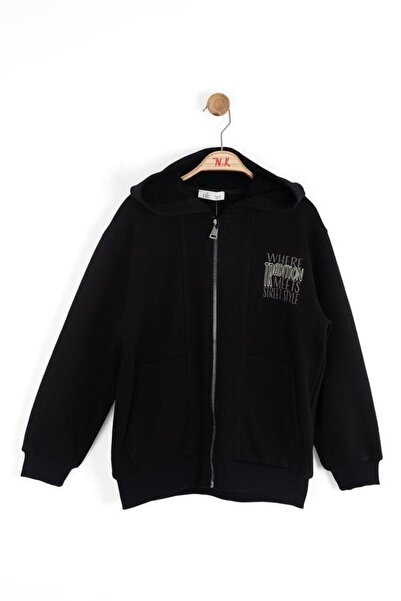 NK Boy's Havana Zippered Sweatshirt 8-14 Years Old Black