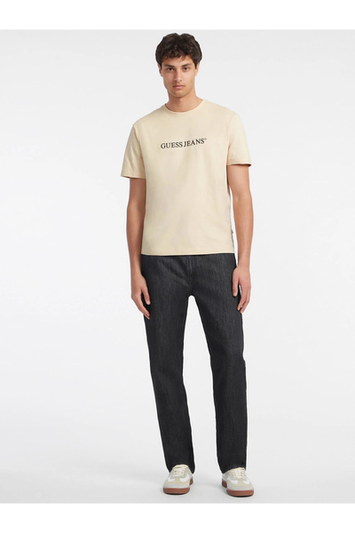 Guess Men's Beige Regular Fit T-Shirt M4Yi42K8Fq4-G1W7