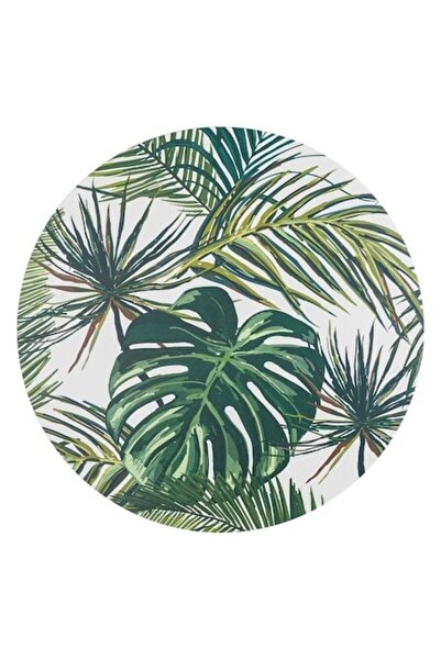 SHOPIENS Covor rotund cu design de vegetație tropicală de vară Ø38cm