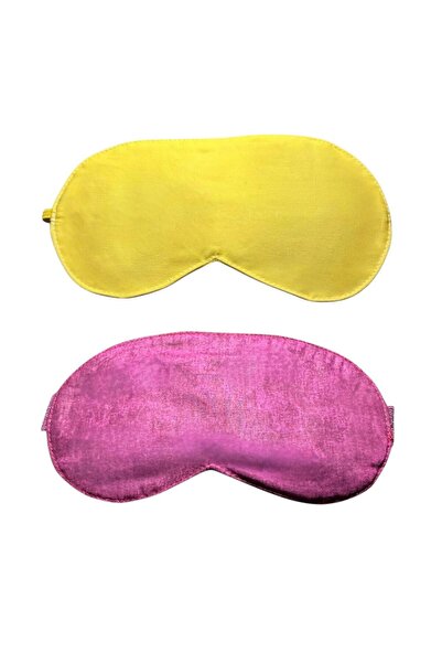 Poros Store Set de 2 plasturi pentru ochi pentru somn cu lavandă, galben și v...