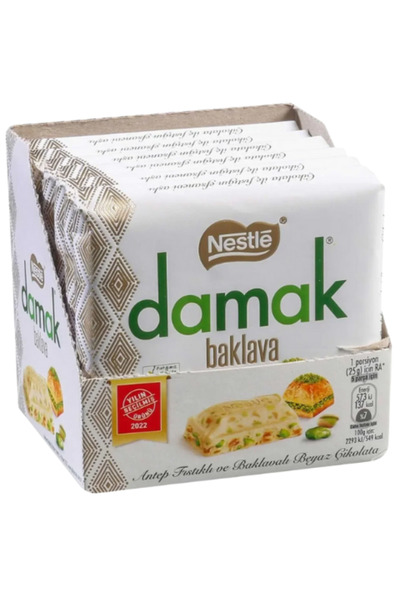 Nesquik Nestle Damak Antep Fıstıklı ve Baklavalı Beyaz Çikolata 60 GR * 6 Adet