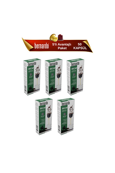 Bernardo Decaf 5’li Kutu Kapsül Kahve – Nespresso® Uyumlu Yoğun ve Güçlü Espr...
