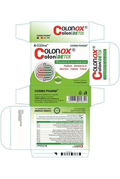 Cosmo Pharm COLONOX Colon DETOX® - Colon Cleansing, Detoxification