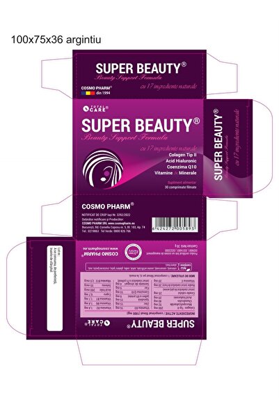 Cosmo Pharm Super Beauty: Collagen for Hair, Nails, and Skin + Hyaluronic Acid, Q10