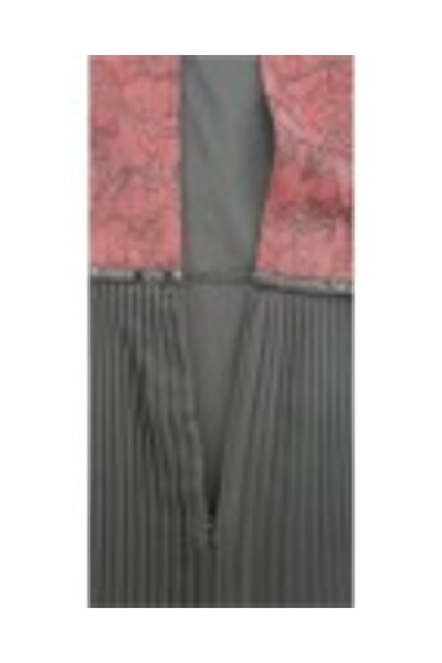 Tyana Art Rochie elegantă plisată, vișinie/neagră, unică