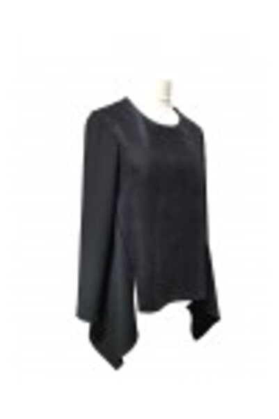 Tyana Art Bluza Tyana cu colturi, negru