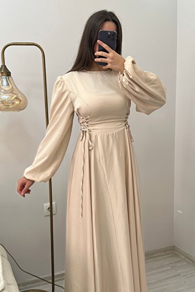 diloxe Tasarım Prenses Kol İpli Abiye/Elbise