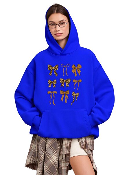 DM DOLCE MORE سترة بغطاء للرأس للجنسين مصنوعة من قماش القطن الممشط المطبوع بث...