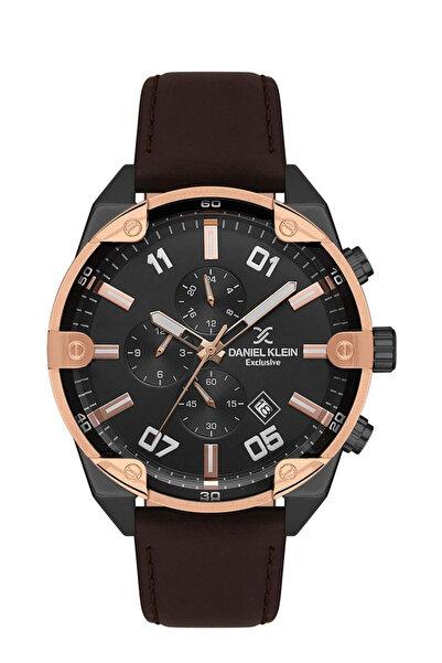 Daniel Klein Functional Men's Wristwatch with Leather Strap Original with 2 Y...