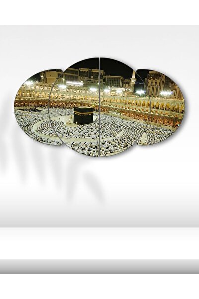 EVLOYA Kabe ve Mescid-i Haram - 4 Parçalı Tablo
