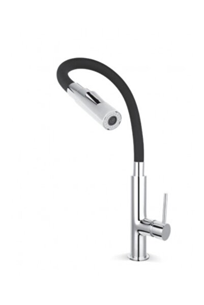 FERRO Baterie de bucătărie cu cioc flexibil și două funcții gri - Zumba 3