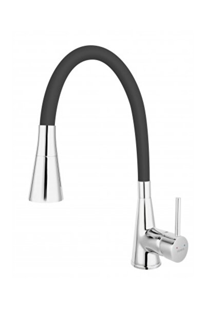 FERRO Baterie bucatarie cu pipa flexibila cu doua functii negru - Zumba2