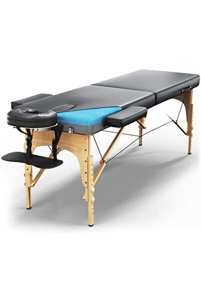 Relax Smart RelaxSmart Premium Memory Foam Massage Table - Easy Setup - Foldable and Portable, Black