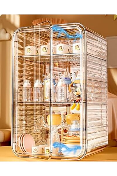 Generic Makeup Storage Organizer,Large Capactiy Perfume Skincare Organizer with Divider,4 Layer Dustproof Co