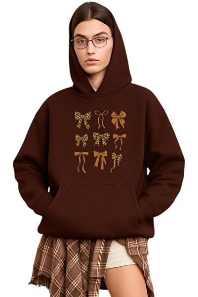 DM DOLCE MORE سترة بغطاء للرأس للجنسين مصنوعة من قماش القطن الممشط المطبوع بث...