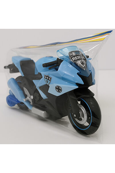 TSUMAB لعبة دراجة نارية للشرطة الإنقاذ - دراجة سحب للخلف للأطفال (أزرق، 3 سنو...