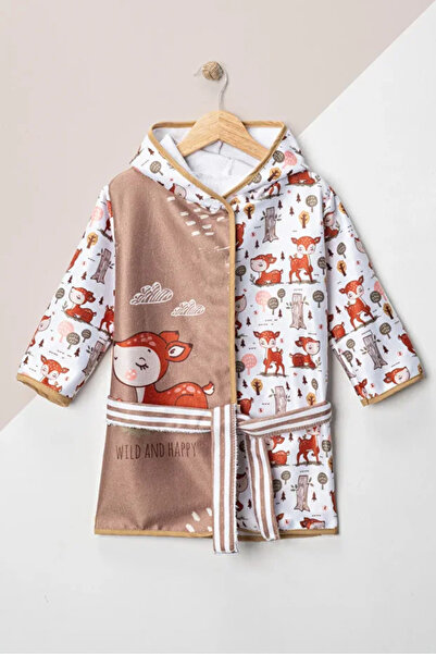 Yumilio Wild Friends Collection - Gazelle Patterned Bathrobe