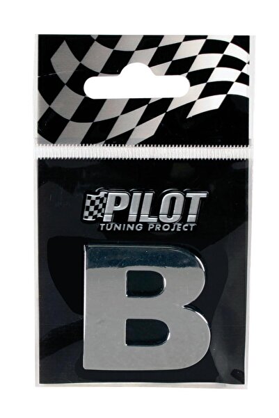 Lampa Ornament autoadeziv cromat tridimensional, litera "B", LAM07862, Type 3, înălțime 28 mm